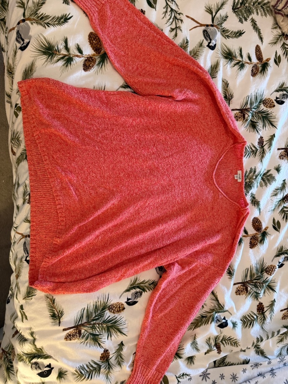 J. Jill Coral Crewneck Sweater
